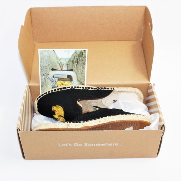 Soludos Gold Elephant Beaded Mule Women's 5.5 - Picture 3 of 11